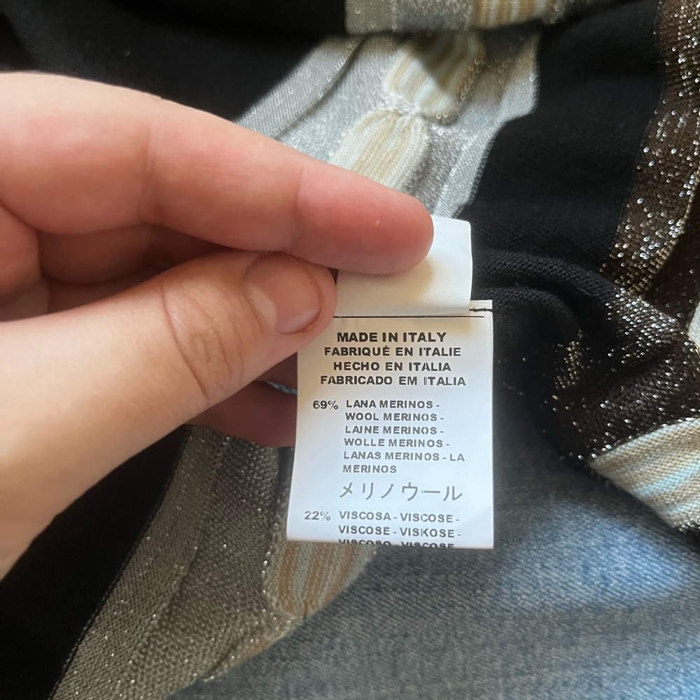 Missoni Wool Blend Tank and Cardigan Set With Metallic Striping Detailing 46/XL - Picture 10 of 11